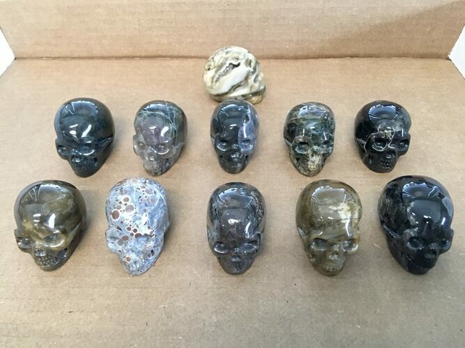 Clearance Lot: Polished Crystal Skulls - Pieces #215256